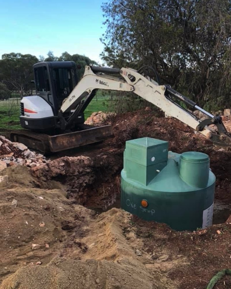 Tank Install With The Excavator — PlumbCoe